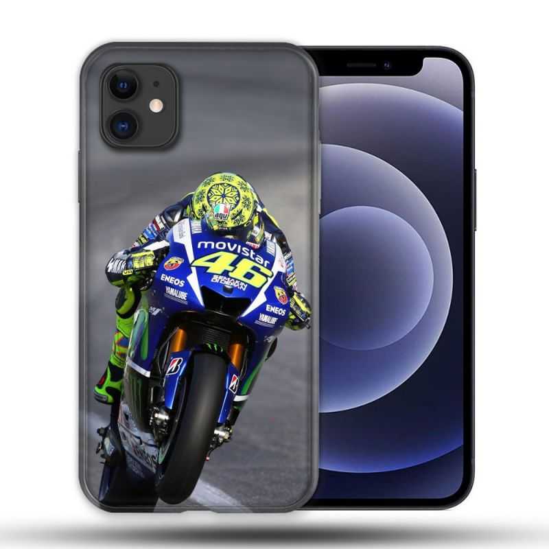 Coque Compatible Magsafe Pour Apple Iphone 12 / 12 Pro Moto Course GP Wheeling 46