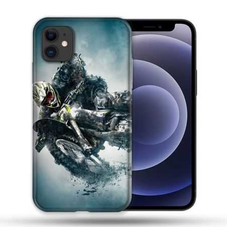 Coque Compatible Magsafe Pour Apple Iphone 12 / 12 Pro Moto Cross Ombre