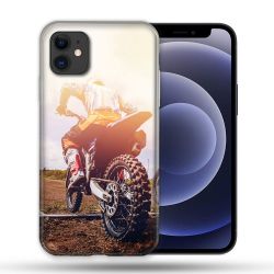 Coque Compatible Magsafe Pour Apple Iphone 12 / 12 Pro Moto Cross Soleil