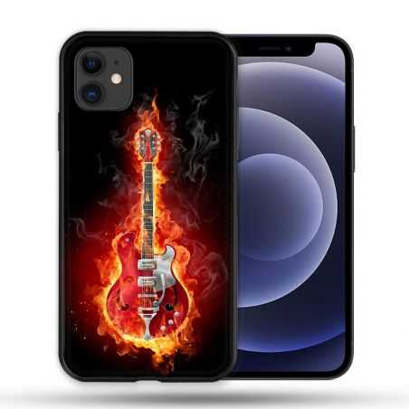 Coque Compatible Magsafe Pour Apple Iphone 12 / 12 Pro Musique Guitare Electrique