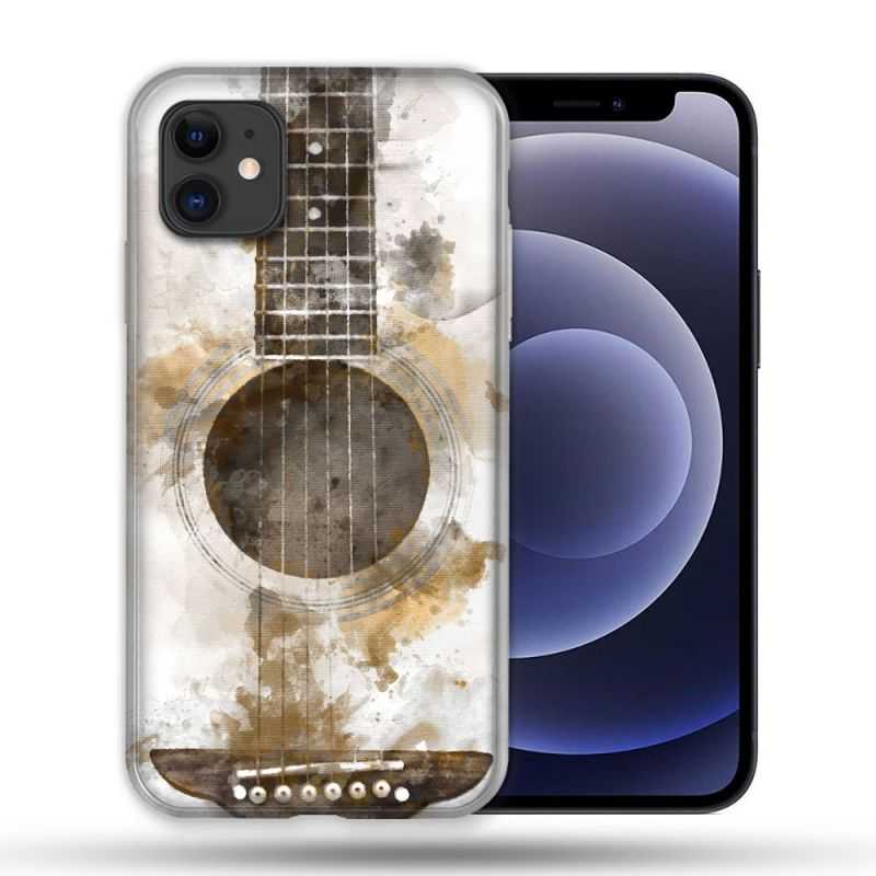 Coque Compatible Magsafe Pour Apple Iphone 12 / 12 Pro Musique Guitare Tag