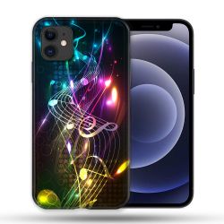 Coque Compatible Magsafe Pour Apple Iphone 12 / 12 Pro Musique Partition Multicolore