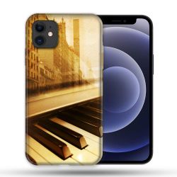 Coque Compatible Magsafe Pour Apple Iphone 12 / 12 Pro Musique Piano Retro