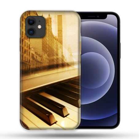 Coque Compatible Magsafe Pour Apple Iphone 12 / 12 Pro Musique Piano Retro