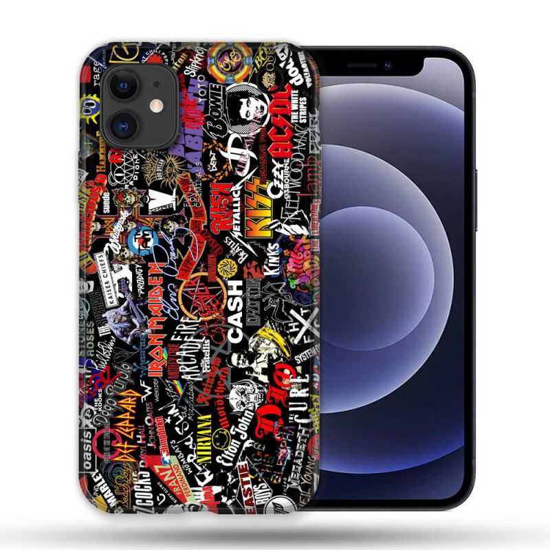 Coque Compatible Magsafe Pour Apple Iphone 12 / 12 Pro Musique Rock Groupe