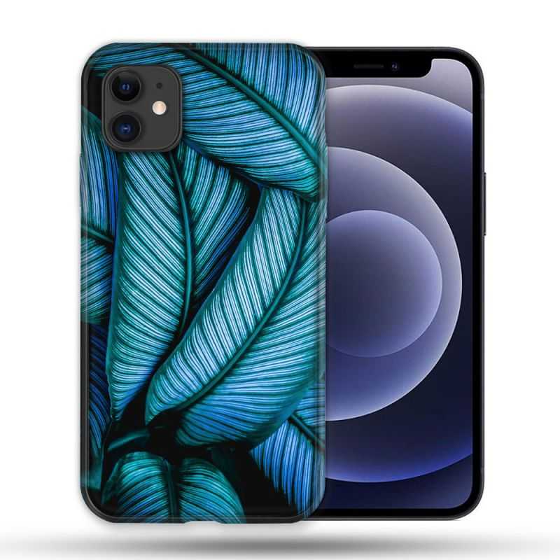 Coque Compatible Magsafe Pour Apple Iphone 12 / 12 Pro Nature Feuille Palmier