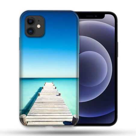 Coque Compatible Magsafe Pour Apple Iphone 12 / 12 Pro Nature Pont Mer