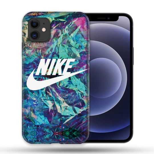 Coque Compatible Magsafe Pour Apple Iphone 12 / 12 Pro Nike Turquoise