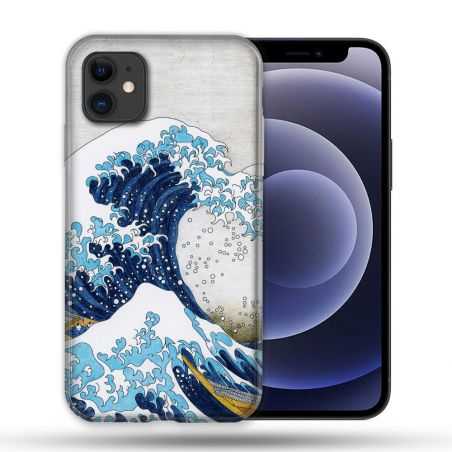 Coque Compatible Magsafe Pour Apple Iphone 12 / 12 Pro Peinture La Grande Vague