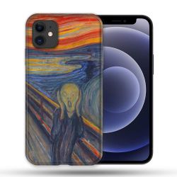 Coque Compatible Magsafe Pour Apple Iphone 12 / 12 Pro Peinture Le Cri