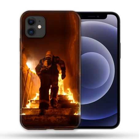 Coque Compatible Magsafe Pour Apple Iphone 12 / 12 Pro Pompier Escalier