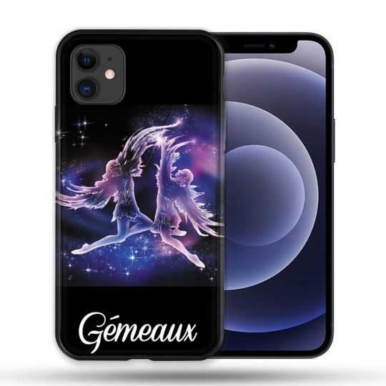 Coque Compatible Magsafe Pour Apple Iphone 12 / 12 Pro Signe Zodiaque 2 Gémeaux