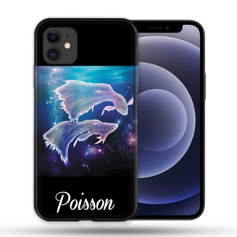 Coque Compatible Magsafe Pour Apple Iphone 12 / 12 Pro Signe Zodiaque 2 Poisson