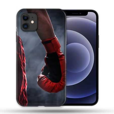 Coque Compatible Magsafe Pour Apple Iphone 12 / 12 Pro Sport Boxe Gant Rouge