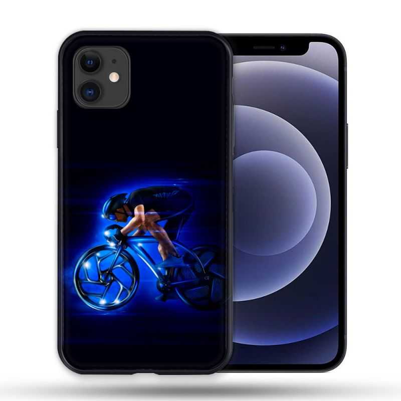 Coque Compatible Magsafe Pour Apple Iphone 12 / 12 Pro Sport Cyclisme Bleu