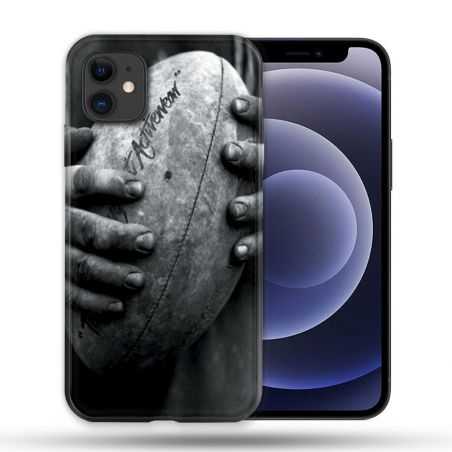 Coque Compatible Magsafe Pour Apple Iphone 12 / 12 Pro Sport Rugby Ballon Vintage