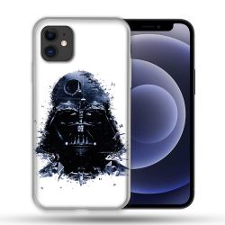 Coque Compatible Magsafe Pour Apple Iphone 12 / 12 Pro Star Wars - Dark Vador Blanc