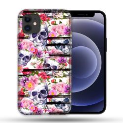 Coque Compatible Magsafe Pour Apple Iphone 12 / 12 Pro Tete de Mort Pattern