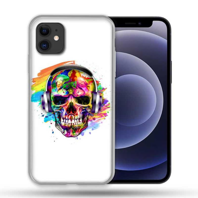 Coque Compatible Magsafe Pour Apple Iphone 12 / 12 Pro Tete de Mort Tag