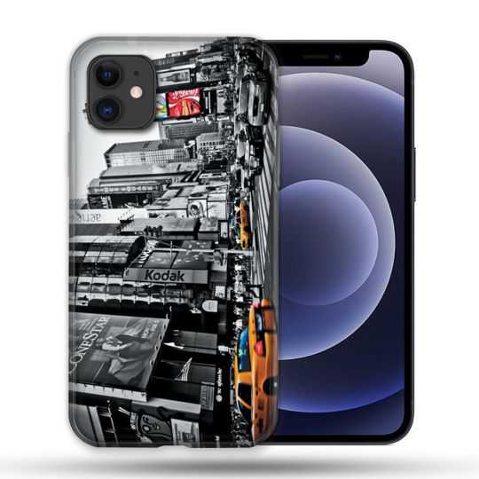 Coque Compatible Magsafe Pour Apple Iphone 12 / 12 Pro Voyage Amerique USA New York Taxi