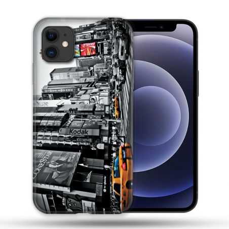 Coque Compatible Magsafe Pour Apple Iphone 12 / 12 Pro Voyage Amerique USA New York Taxi