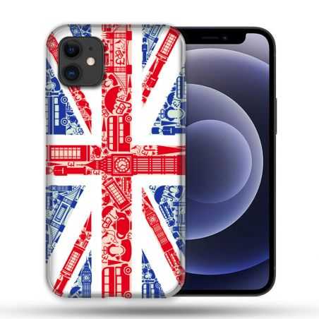 Coque Compatible Magsafe Pour Apple Iphone 12 / 12 Pro Voyage Angleterre Blanc