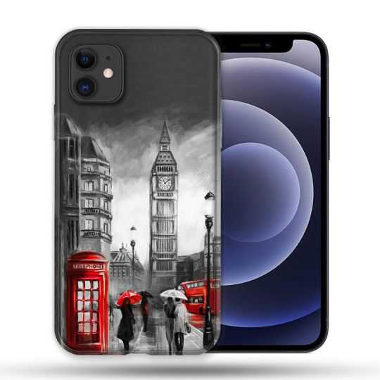 Coque Compatible Magsafe Pour Apple Iphone 12 / 12 Pro Voyage Angleterre Londres Vintage