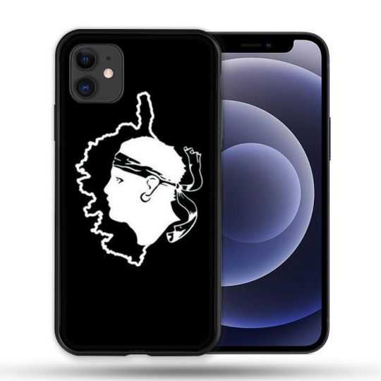 Coque Compatible Magsafe Pour Apple Iphone 12 / 12 Pro Voyage Corse Noir