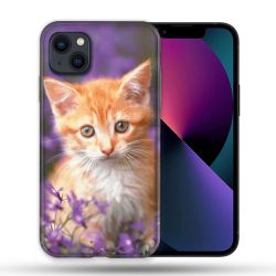 Coque Compatible Magsafe Pour Apple Iphone 13 (6,1) Animal Chat Violet