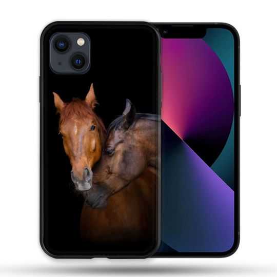 Coque Compatible Magsafe Pour Apple Iphone 13 (6,1) Animal Cheval Marron