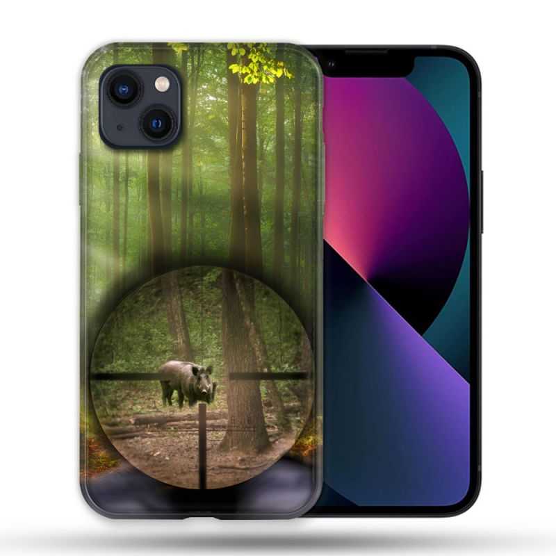 Coque Compatible Magsafe Pour Apple Iphone 13 (6,1) Chasse Sanglier Viseur