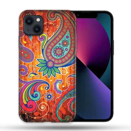 Coque Compatible Magsafe Pour Apple Iphone 13 (6,1) Fleur Psychedelic