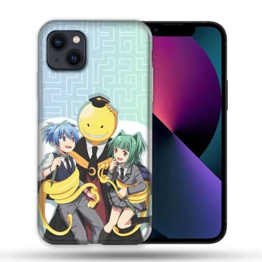 Coque Compatible Magsafe Pour Apple Iphone 13 (6,1) Manga Assassination Classroom Kuro Trio