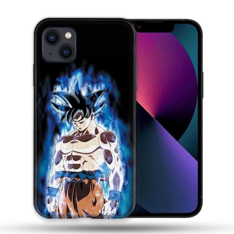 Coque Compatible Magsafe Pour Apple Iphone 13 (6,1) Manga Dragon Ball Sangoku Noir