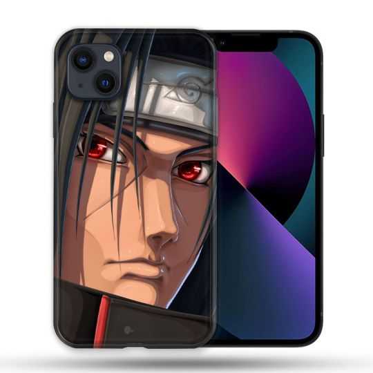 Coque Compatible Magsafe Pour Apple Iphone 13 (6,1) Manga Naruto Itachi Visage