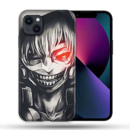 Coque Compatible Magsafe Pour Apple Iphone 13 (6,1) Manga Tokyo Ghoul Kaneki Noir