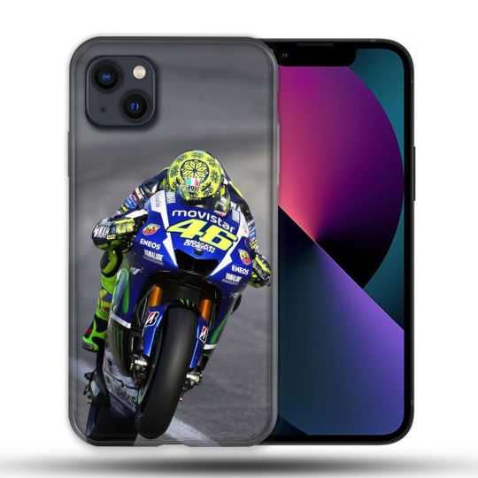 Coque Compatible Magsafe Pour Apple Iphone 13 (6,1) Moto Course GP Wheeling 46