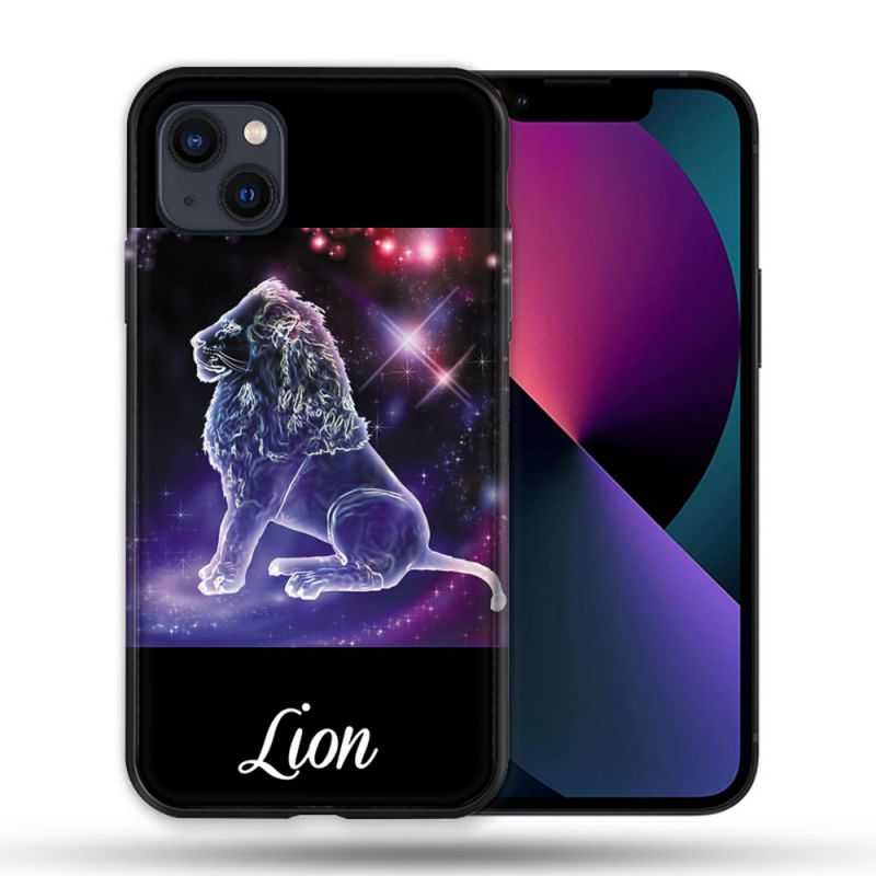 Coque Compatible Magsafe Pour Apple Iphone 13 (6,1) Signe Zodiaque 2 Lion
