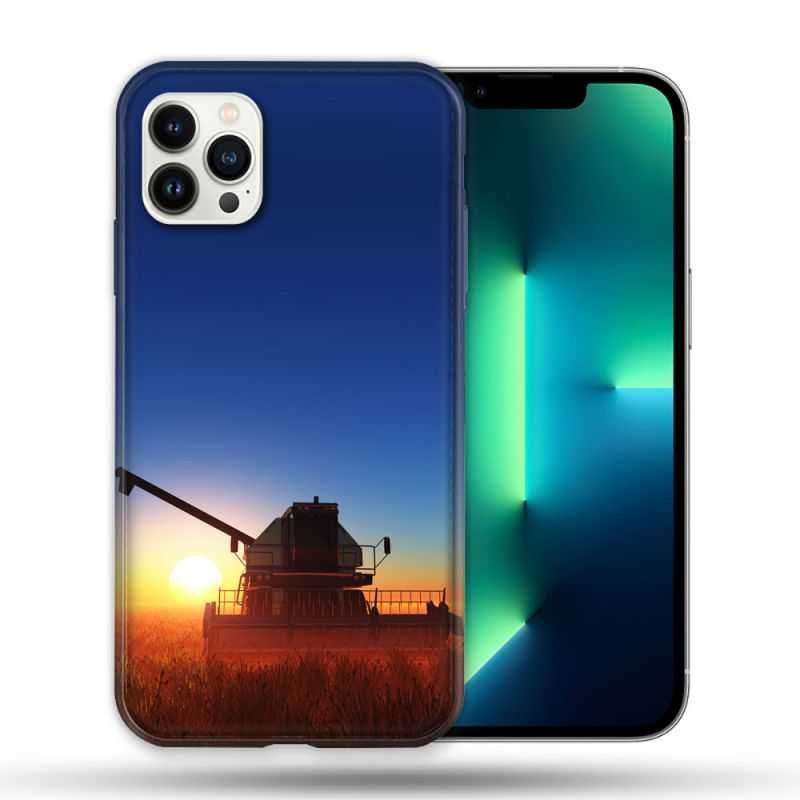 Coque Compatible Magsafe Pour Apple Iphone 13 PRO Agriculture Moissonneuse Soleil