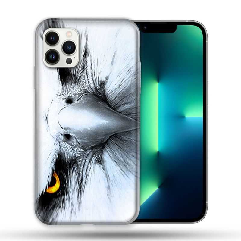 Coque Compatible Magsafe Pour Apple Iphone 13 PRO Animal Aigle Royal Blanc