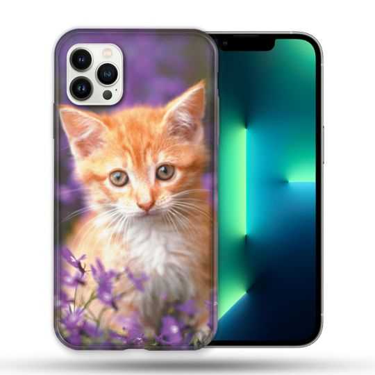 Coque Compatible Magsafe Pour Apple Iphone 13 PRO Animal Chat Violet