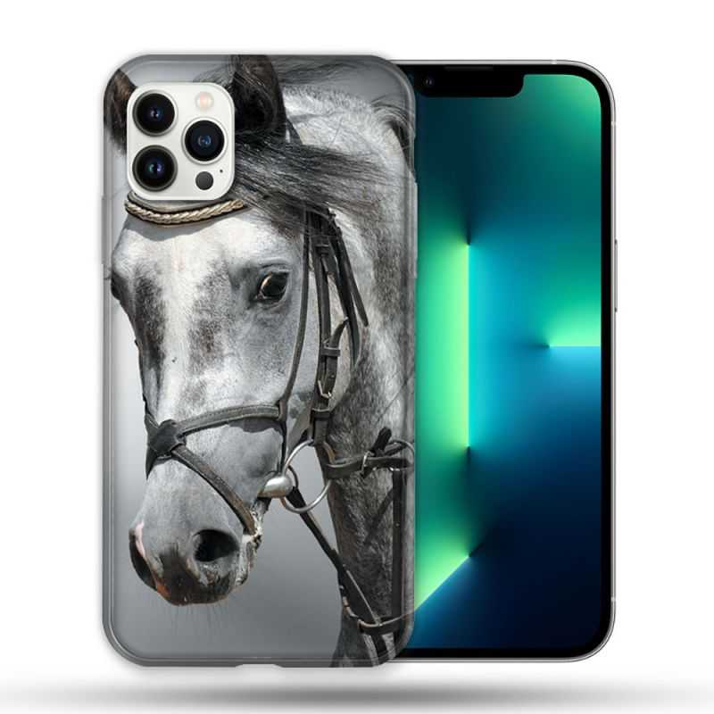 Coque Compatible Magsafe Pour Apple Iphone 13 PRO Animal Cheval Blanc