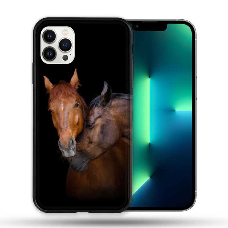 Coque Compatible Magsafe Pour Apple Iphone 13 PRO Animal Cheval Marron