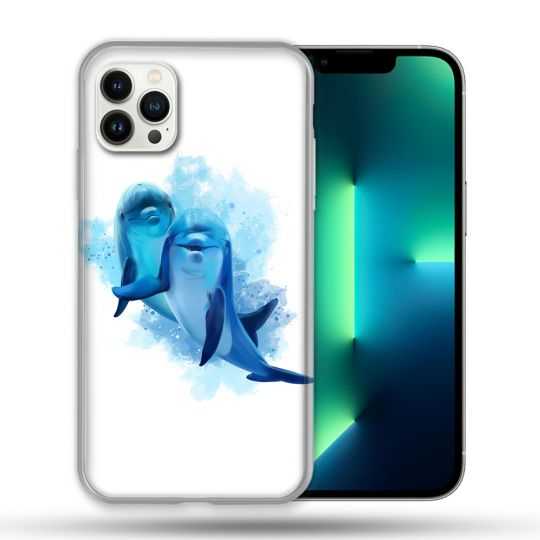 Coque Compatible Magsafe Pour Apple Iphone 13 PRO Animal Dauphin Duo