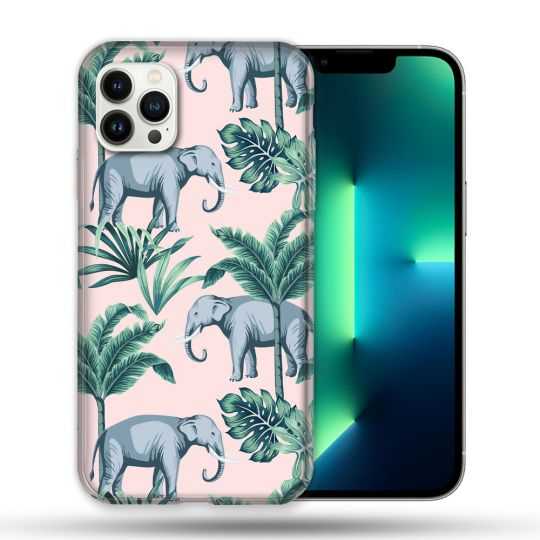 Coque Compatible Magsafe Pour Apple Iphone 13 PRO Animal Elephant Pattern