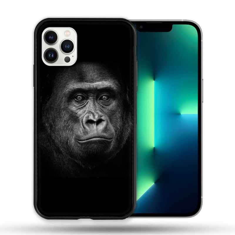 Coque Compatible Magsafe Pour Apple Iphone 13 PRO Animal Gorille Noir