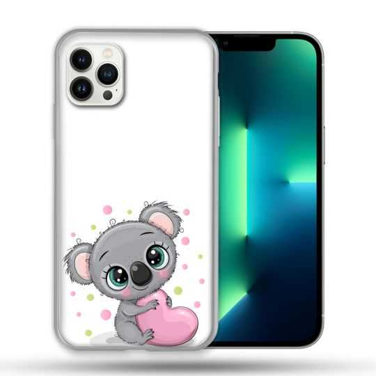 Coque Compatible Magsafe Pour Apple Iphone 13 PRO Animal Koala Cœur