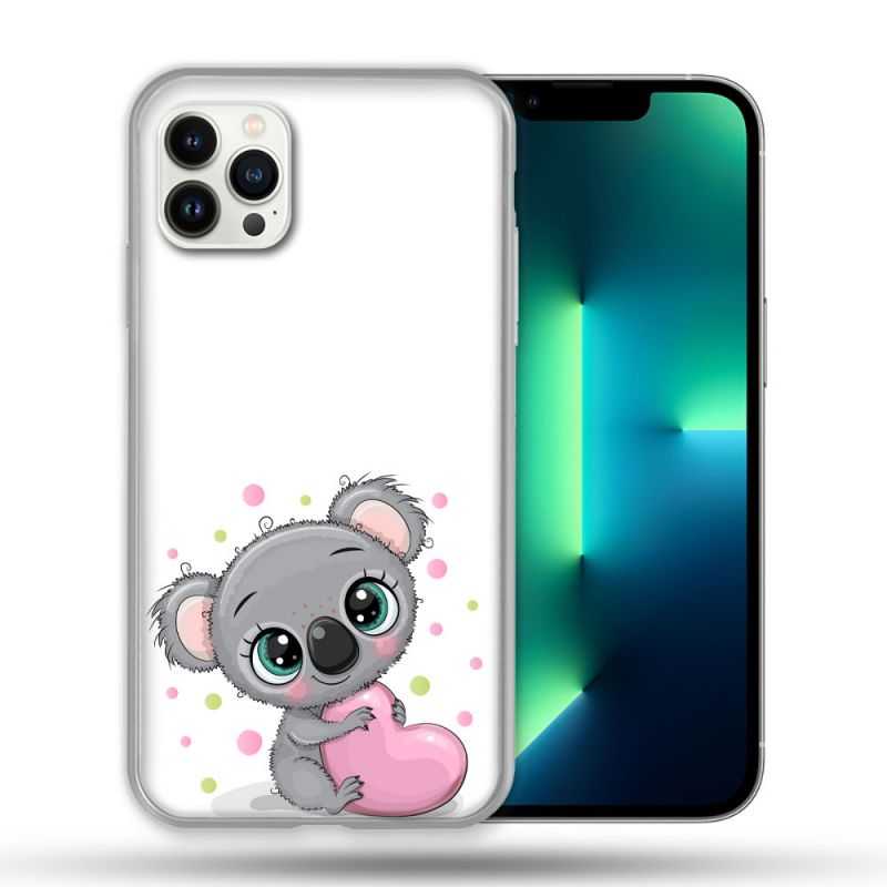 Coque Compatible Magsafe Pour Apple Iphone 13 PRO Animal Koala Cœur
