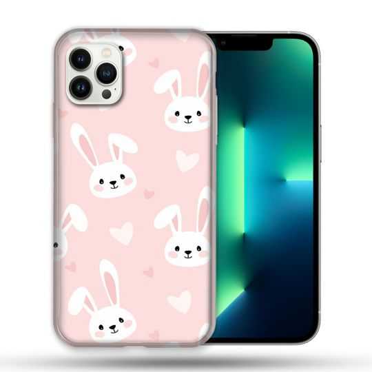 Coque Compatible Magsafe Pour Apple Iphone 13 PRO Animal Lapin Rose