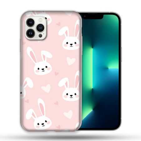 Coque Compatible Magsafe Pour Apple Iphone 13 PRO Animal Lapin Rose